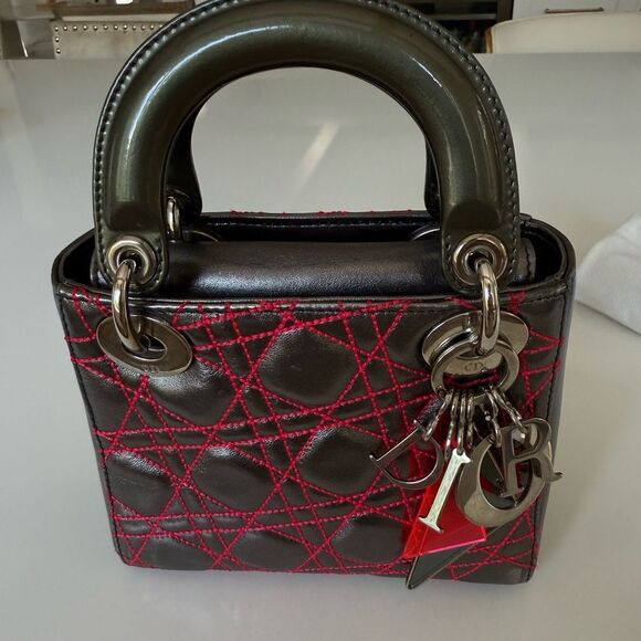 DIOR Lady Dior Anselm Reyle Cannage Medium Metallica Handbag - Picture 3 of 11